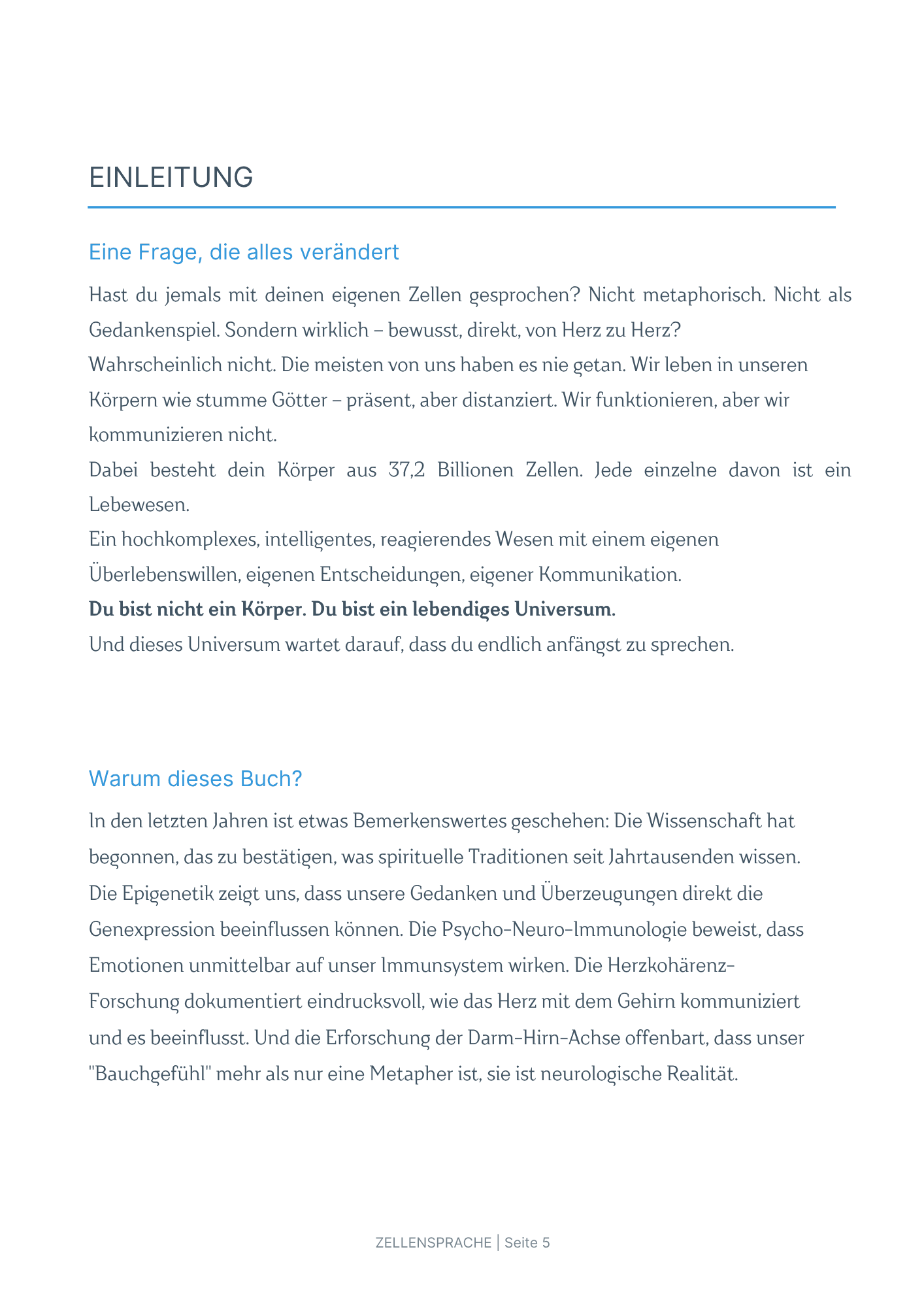 Zellensprache Leseprobe – Seite 5