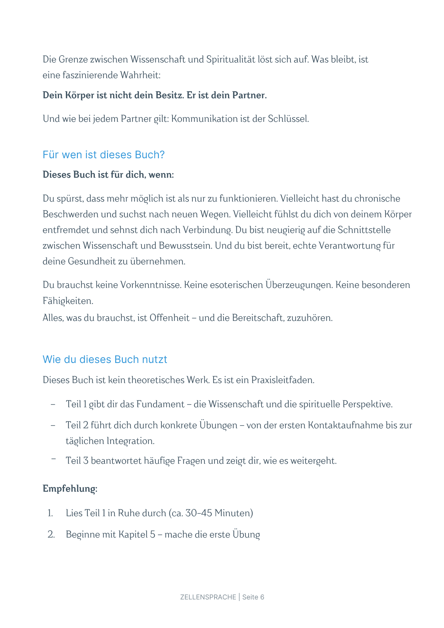 Zellensprache Leseprobe – Seite 6