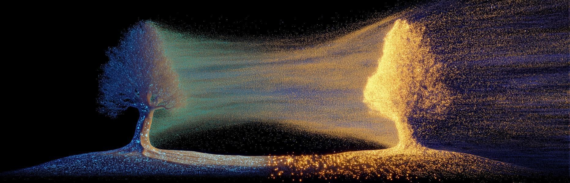 Zwischen den Welten – dekoratives KI-Kunstwerk