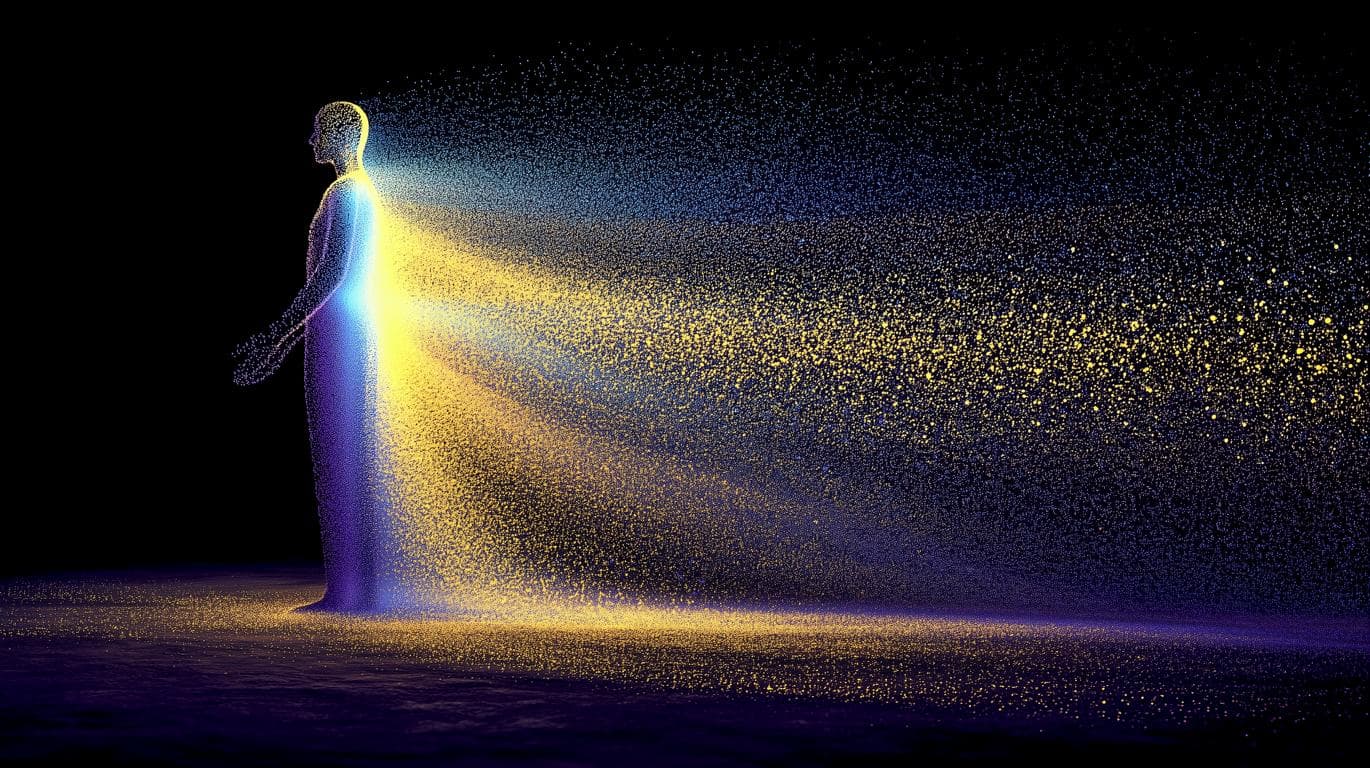 Statue taucht aus dem Boden auf, gezogen von astraler Willenskraft