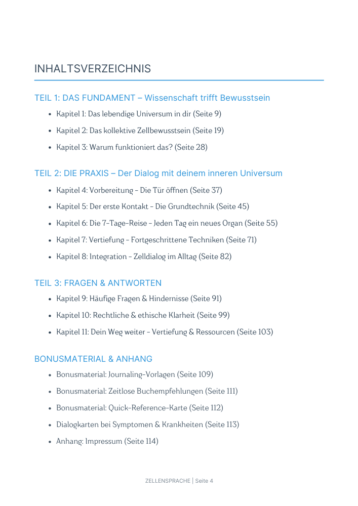Zellensprache Leseprobe – Seite 4